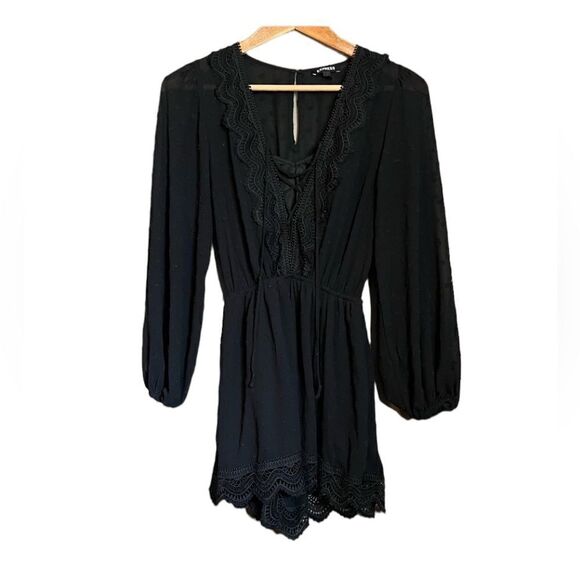 Express black lined romper - Picture 1 of 12